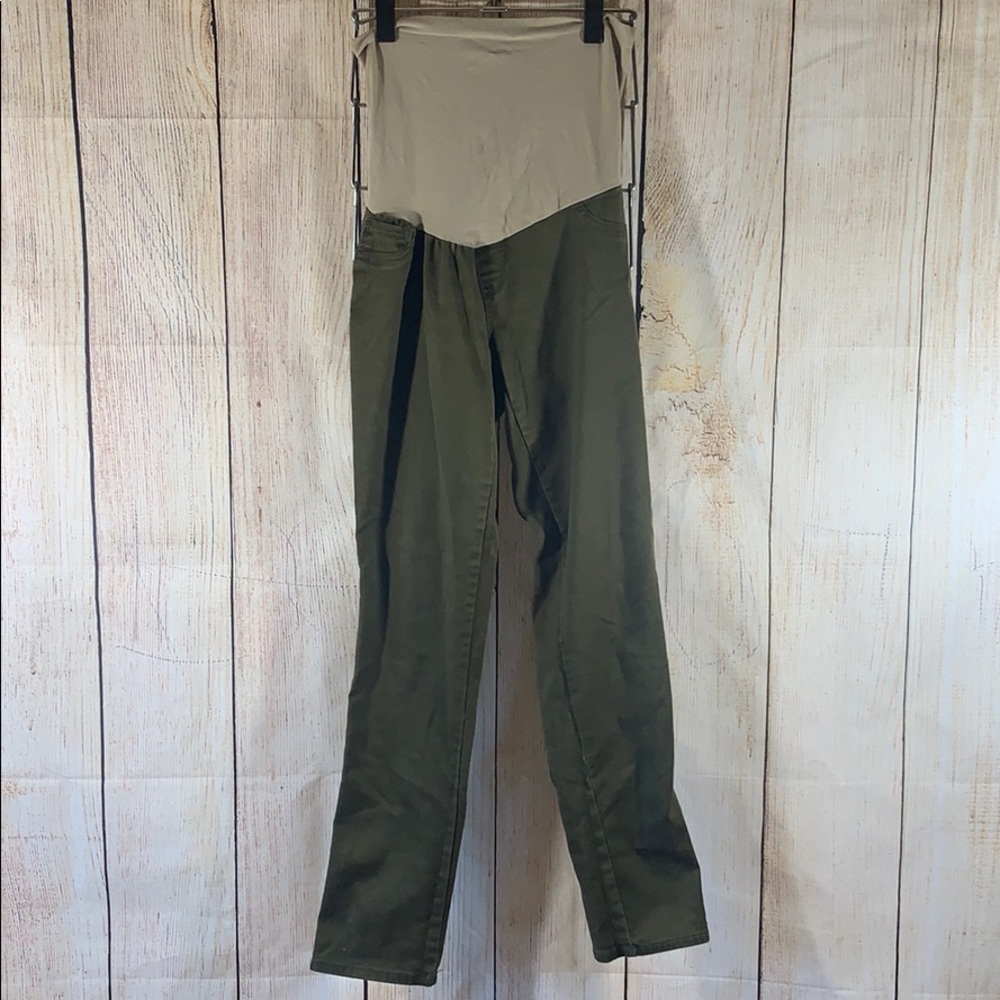 Motherhood maternity olive straight leg pants